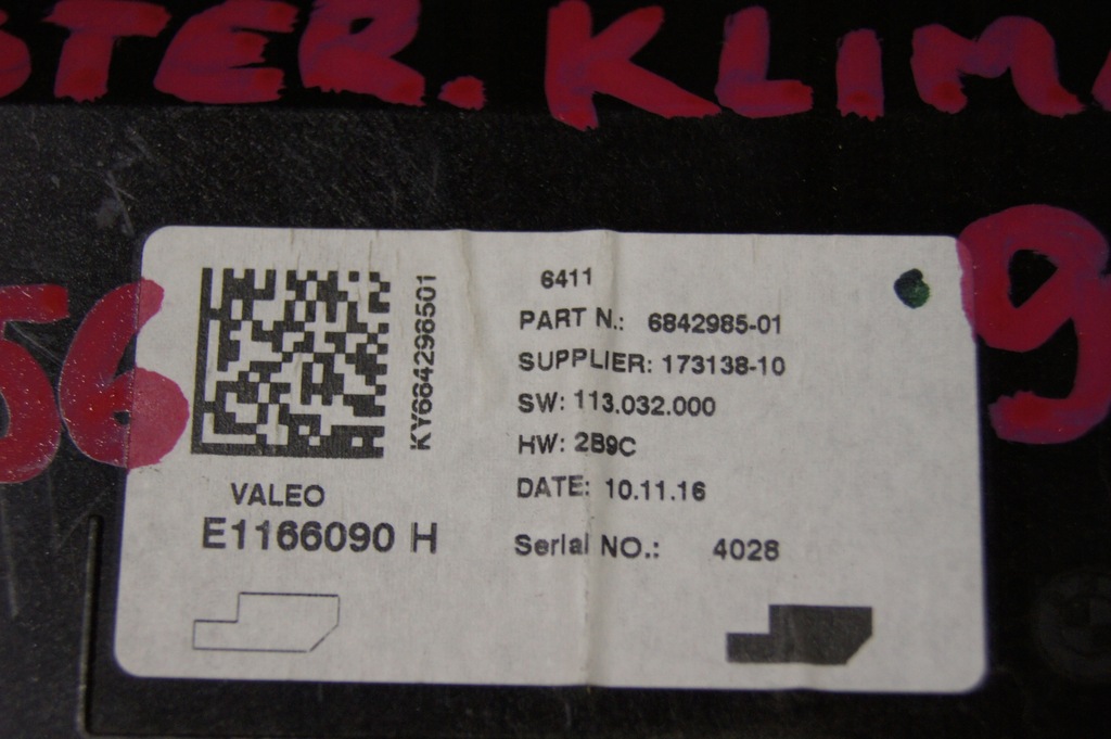 фото №4, Блок керування кондиціонера mini cooper f56 1.2 6842985