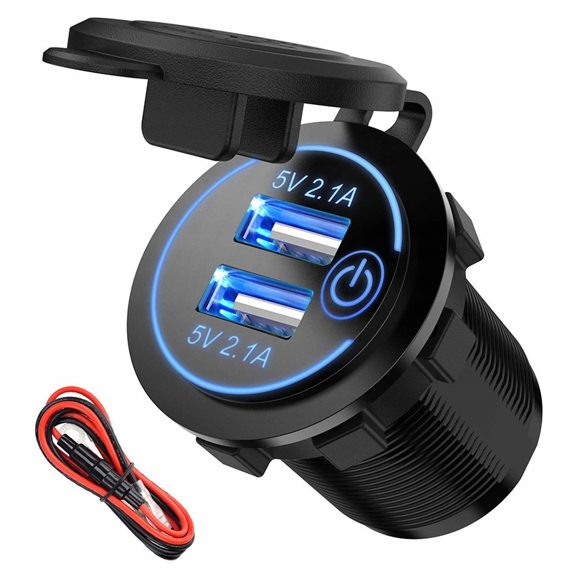 фото №1, Роз'єм usb do автомобіля 12v/24v з перемикачем