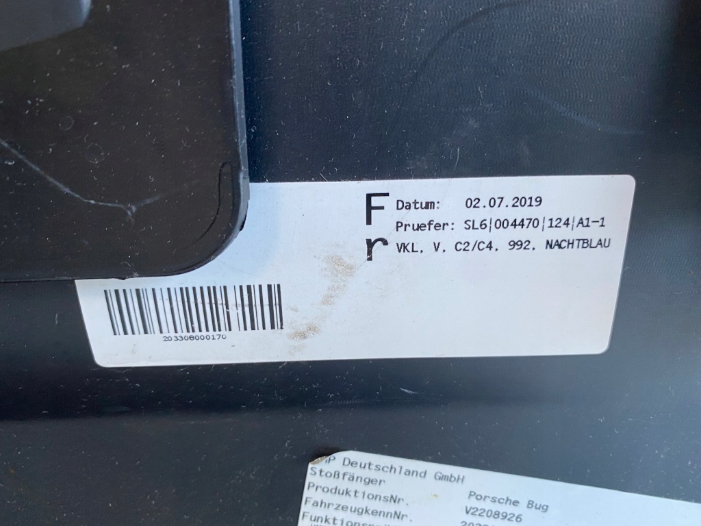 фото №14, Бампер перед передній porsche carrera 992 911 18-