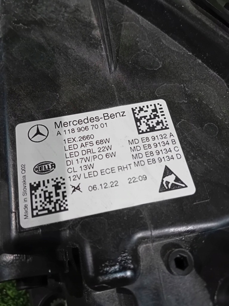 Фара левый правый перед mercedes cla w188 multibeam комплект nr.909 Оригинал