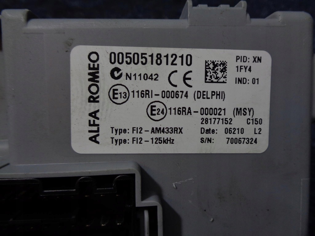 фото №7, Бортовий комп'ютер замок запалювання bsi alfa romeo mito 1.4 m-air