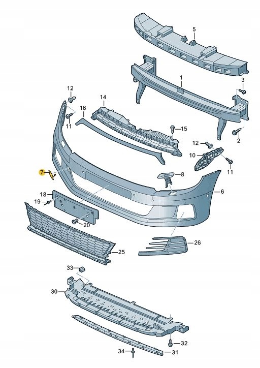 фото №2, Заглушка вушко фаркоп бампера vw scirocco r20