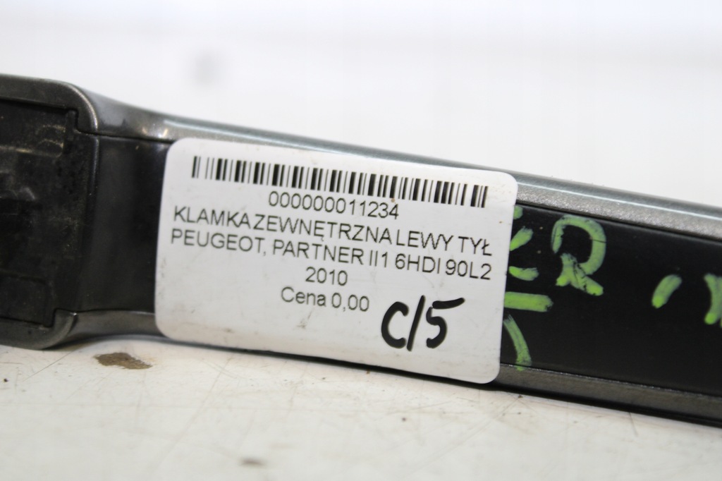 фото №5, Ручка задняя левая наружная peugeot partner ii