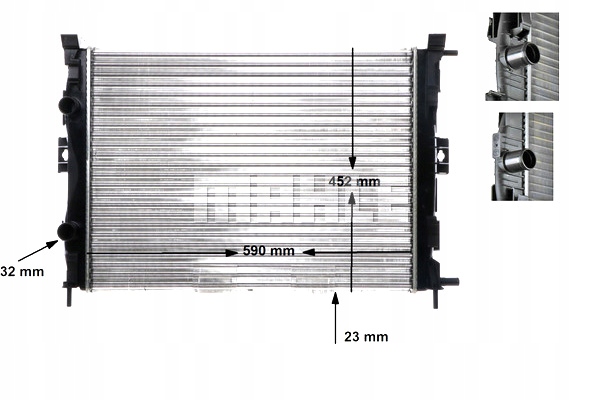 фото №9, Mahle cr 1690 000s радиатор, система охлаждение двигателя