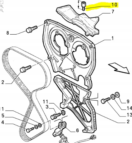 фото №7, Болт, ремінь розподільного валу fiat bravo оригінальний номер 46440148