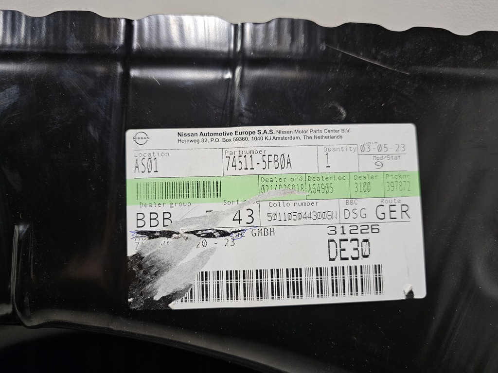 фото №9, Pas піддон задня nissan micra k14 nowa