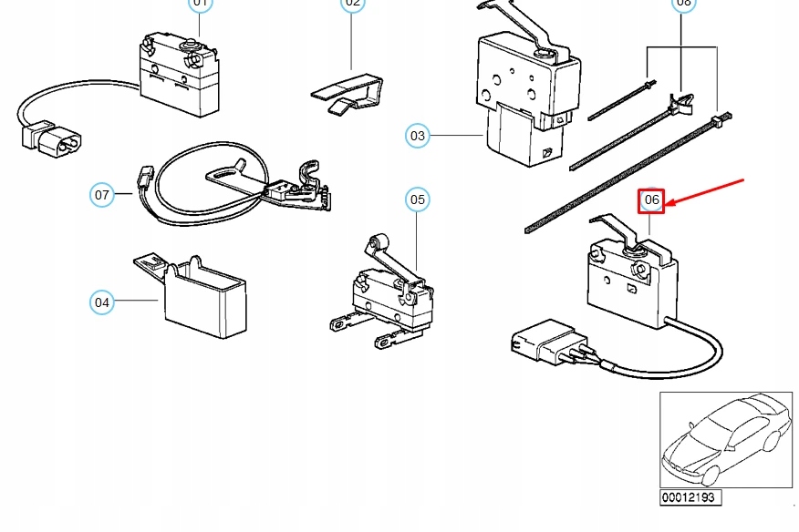 фото №8, Bmw 3 cabrio e36 мікроперемикач контролю точка мертвого 61318357703 oem