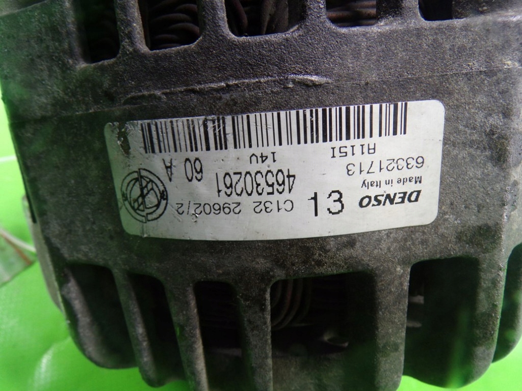 Fiat punto 2 1.2 16v 80 km 188a5000 генератор 46530261 с Разборки