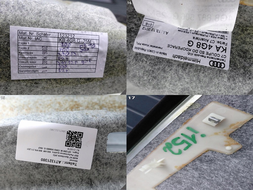 фото №12, Audi rs7 s7 a7 4g8 10-18 потолок обивка alcantara 25m audi exclusive