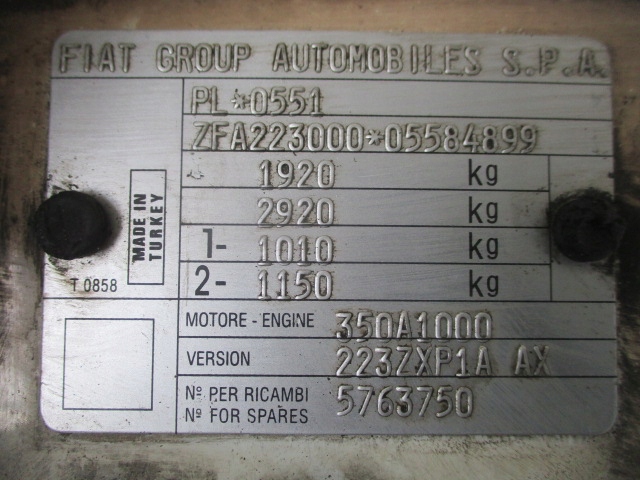 фото №2, Fiat doblo i lift pas передній+ замок капот