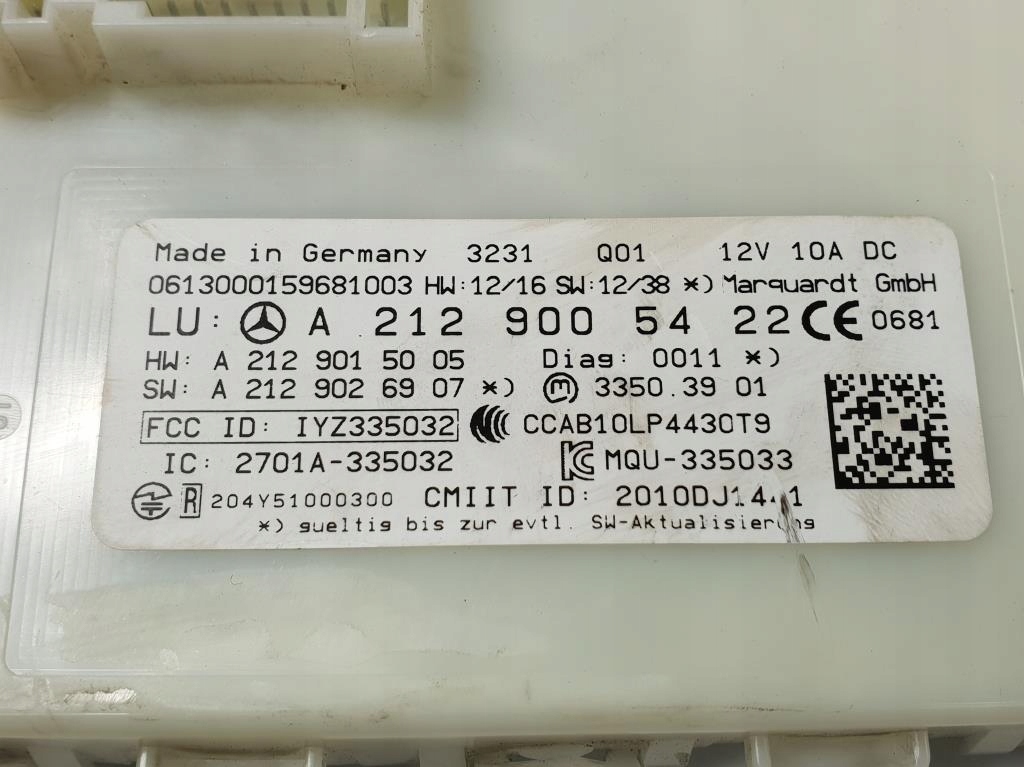 фото №4, Модуль блок керування keyless mercedes w212 a2129005422