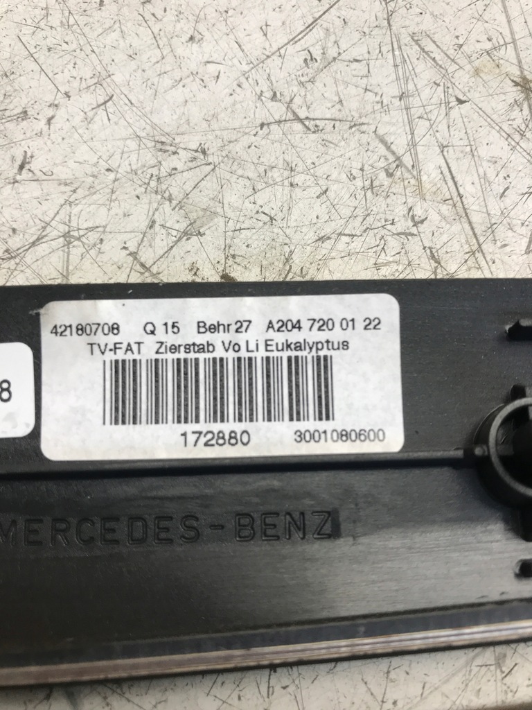 фото №6, Молдинг dekor консолі mercedes w204