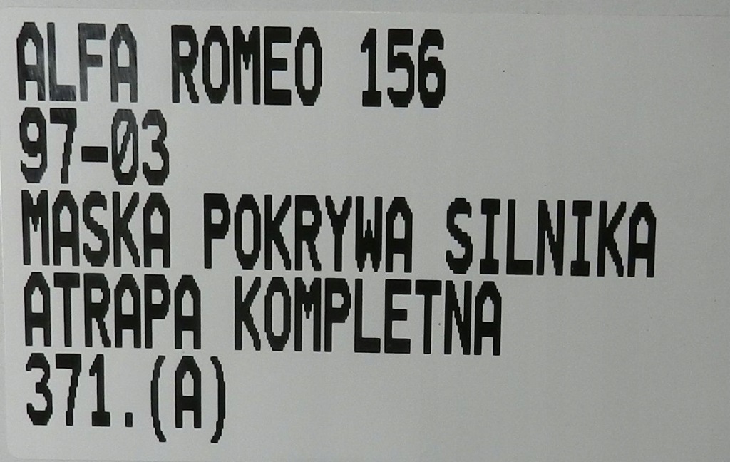 Alfa romeo 156 97-03 капот крышка двигателя решётка  решётка радиатора с Разборки