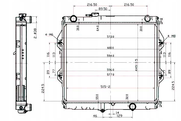 фото №1, Nrf радиатор воды toyota hilux ii pick-up 2.5 d-4
