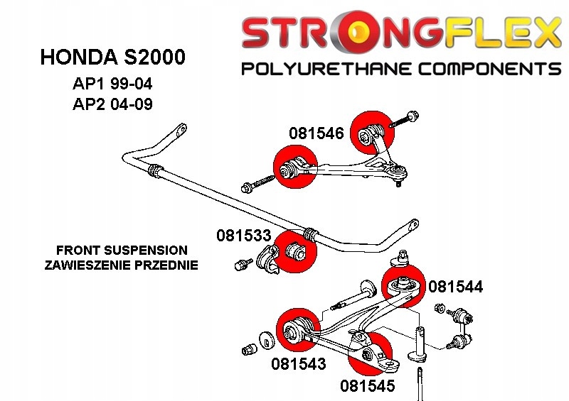 фото №2, 081533a - втулка стабилизатора передний / заднего sport strongflex