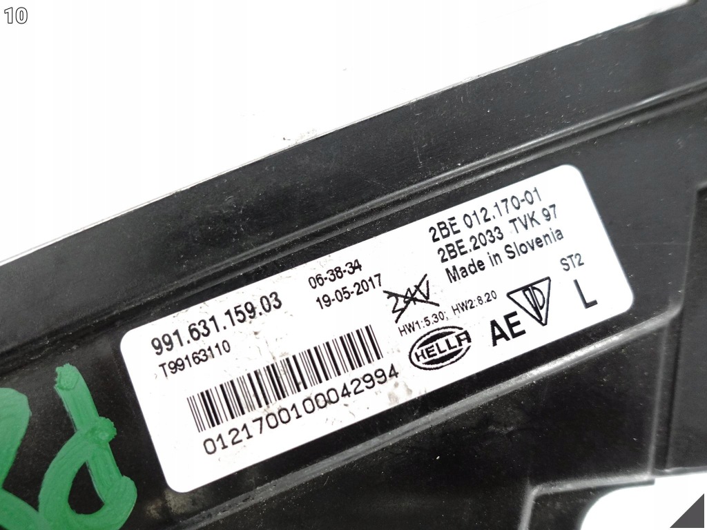 Porsche 911 991 рестайлинг  mk2 16-19 led фонарь  drl фара противотуманная фара левый перед Доставка