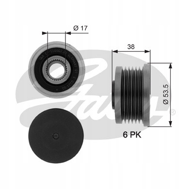 фото №2, Генератор - сцепление односторонний gates oap7081