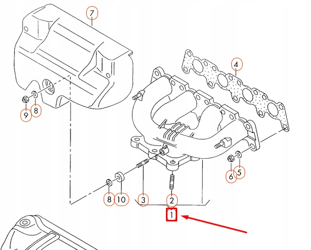 фото №7, Audi a3 8l exhaust manifolds 06a253033al