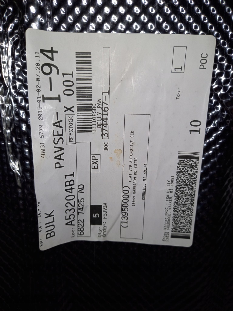 фото №10, Chrysler pacifica 17- защита pod двигатель nowa oem