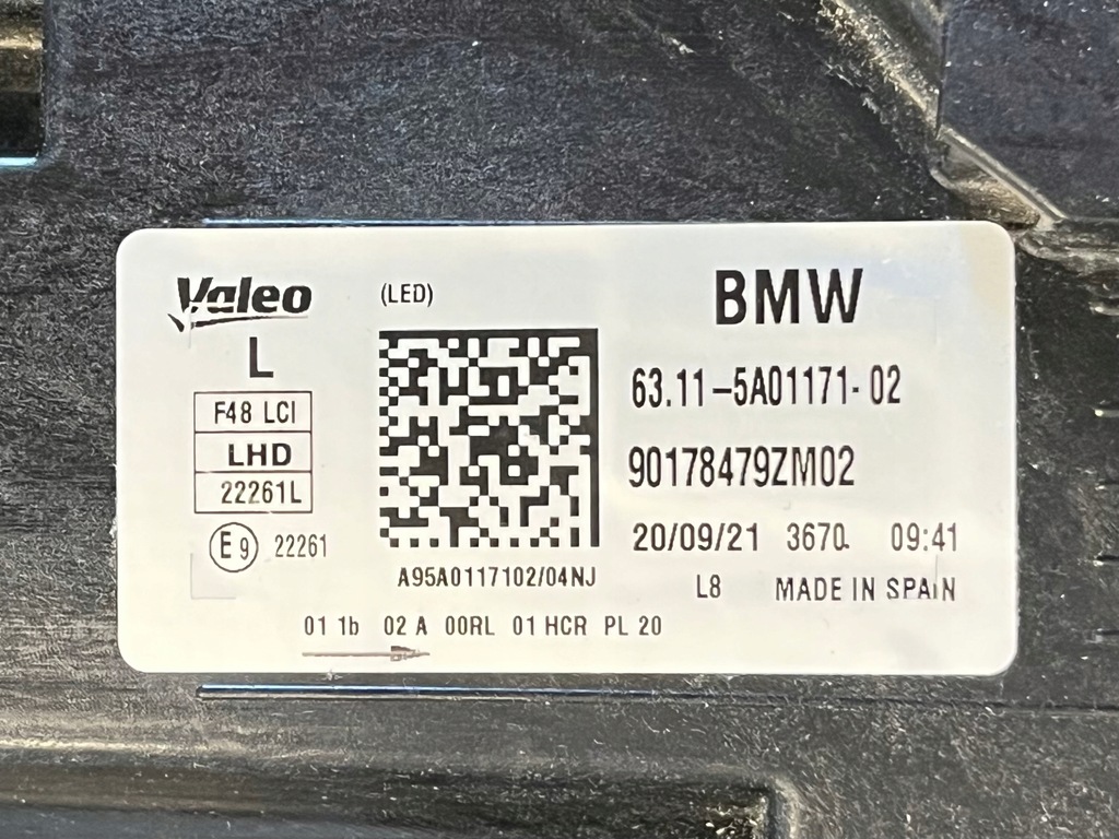 фото №9, Лампа ліва передня bmw x1 f48 lift bmw led