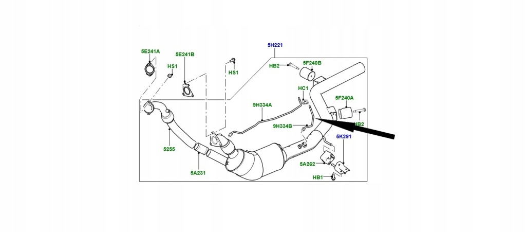 фото №1, Шланг трубка металева фільтра dpf range rover lr049849 оригінальний номер nowa