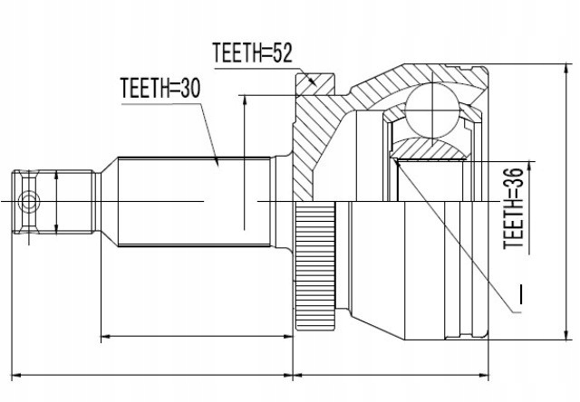 фото №1, Шарнир наружный hyundai santa fe 2.2crdi 05-