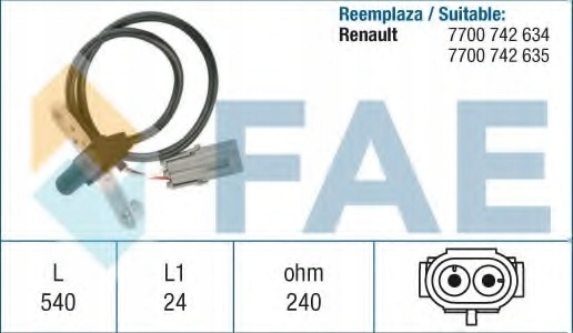 Датчик обертів вала korb. renault espace 2 2,2 Ціна