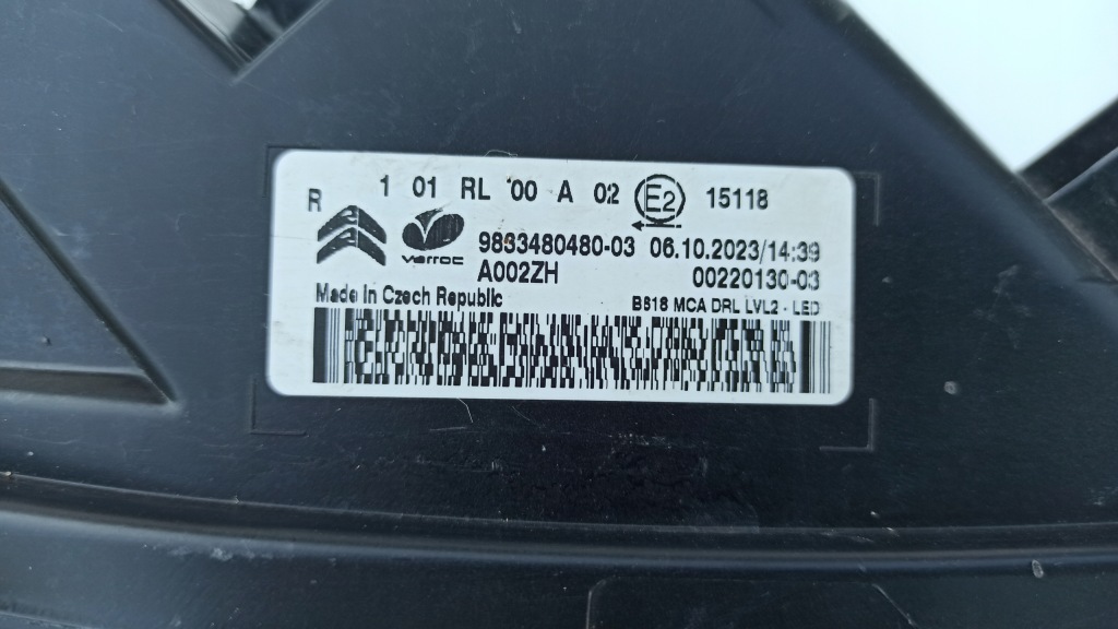 фото №6, Лампа свет drl led citroen c3 iii lift 20- rh