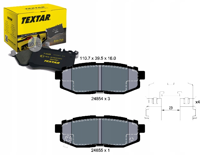 фото №1, Тормозные колодки тормозные subaru задняя outback tribeca 3,0-3,