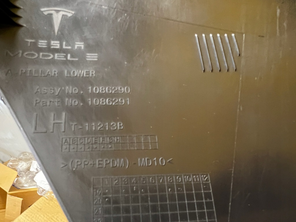 фото №7, Защита обшивка стойка a порог перед левый tesla model 3 przedlift