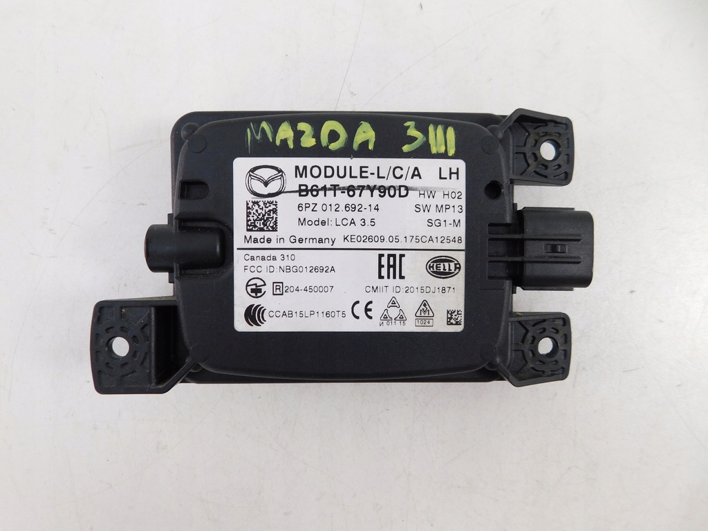 фото №1, Mazda 3 2017r радар модуль задняя датчик мертвого pola
