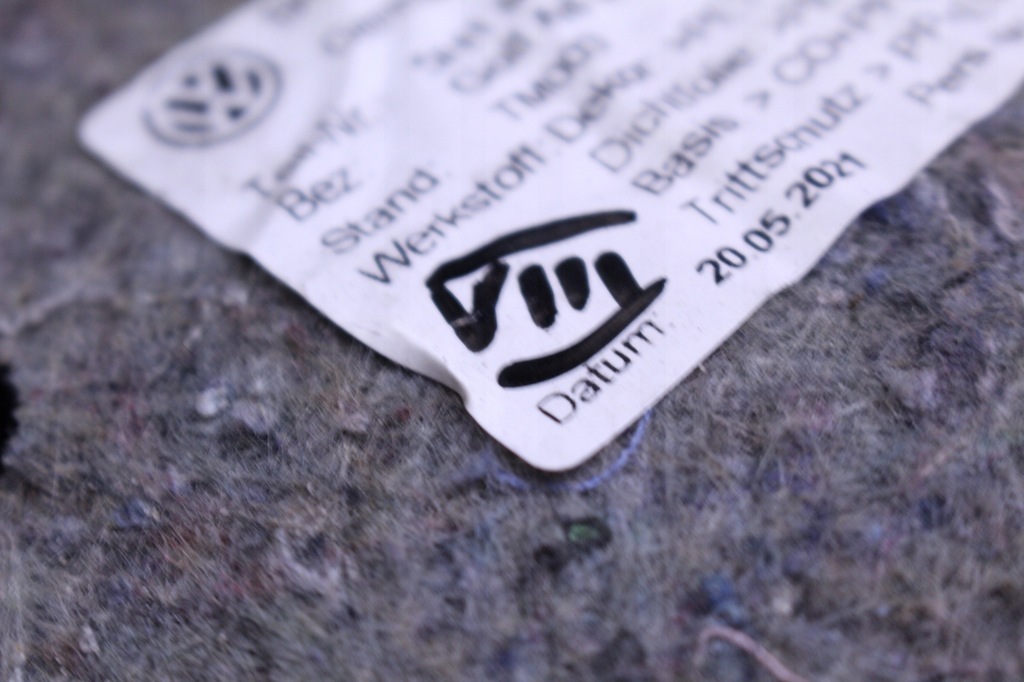 фото №8, Коврик пол vw golf 8 viii 21r.