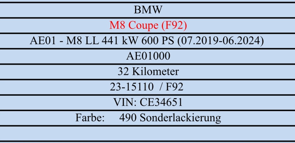 фото №16, Бампер капот крыло усилитель радиатор bmw m8 f91 f92 f93 цвет 490