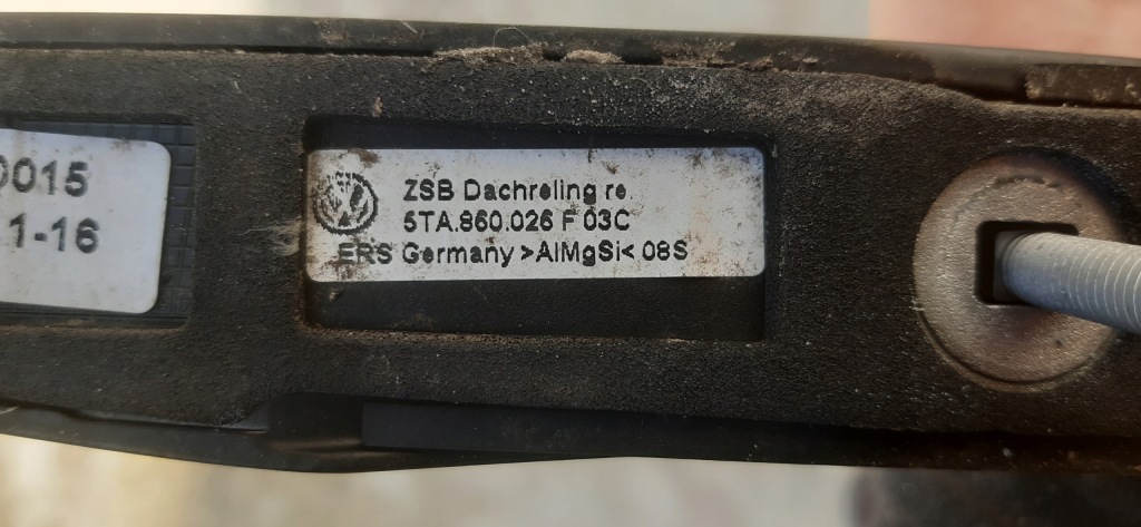 фото №9, Рейлінги дахові vw touran 5ta з 2017roku чорні