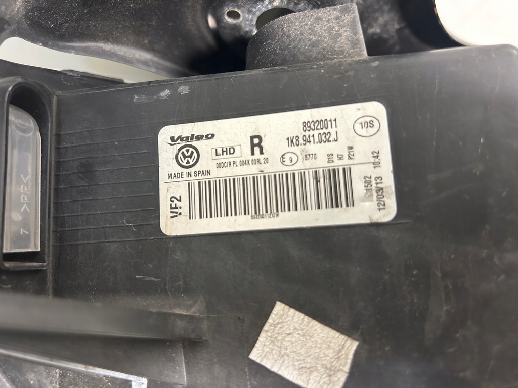 фото №5, Vw sirocco 1k8 лампа bi ксенон 1k8 лампа права перед передня фара