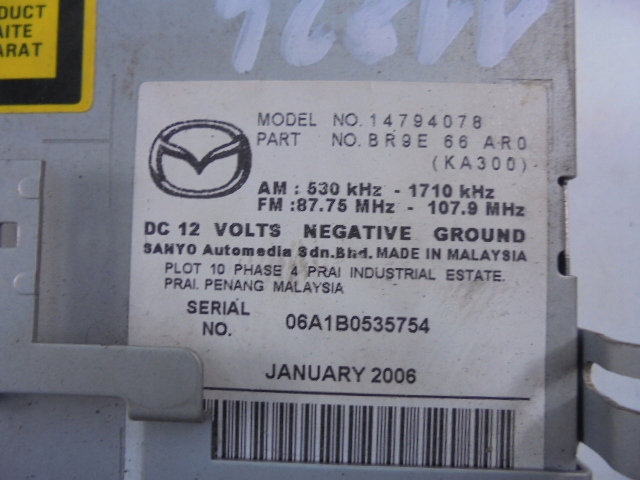 Mazda 3 1 bk радіо cd br9e669r0a 14794078 Ціна
