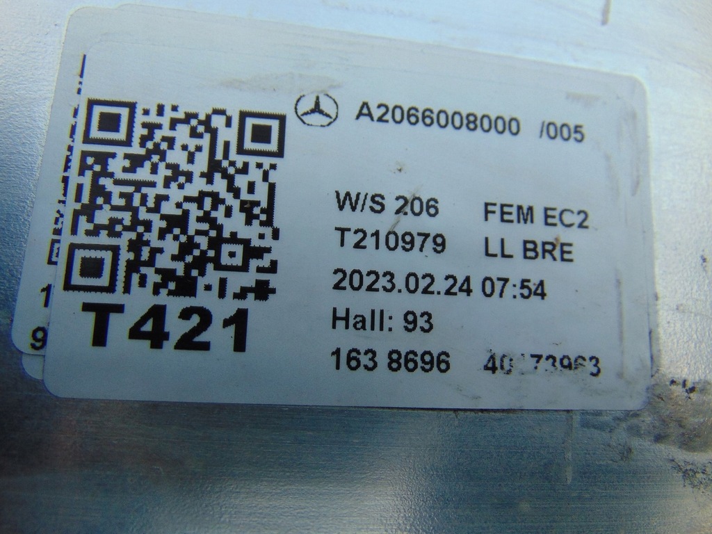 фото №16, Балка усилитель бампера перед mercedes w206 a2066200000