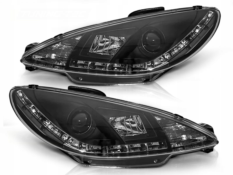 Купить Фары peugeot 206 98-02r daylight led sonar черный + лампочка бесплатно!