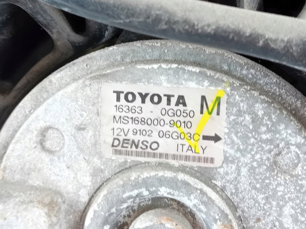 Радіатор води з вентилятор corolla verso 1 16363-0g060-a 16363-0g050 Зі Шроту
