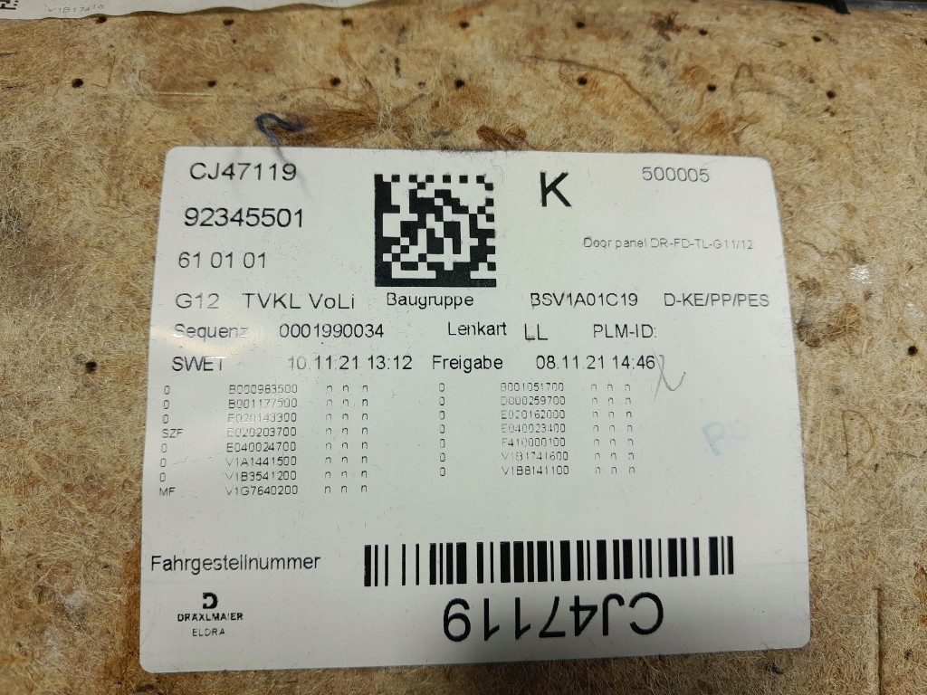 фото №7, Bmw 7 g11 g12 lci оббивка обшивка двері перед лівий шкіра eu nasw