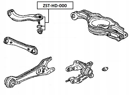 фото №13, Шарова опора важеля honda odyssey 99-03 задній верхній