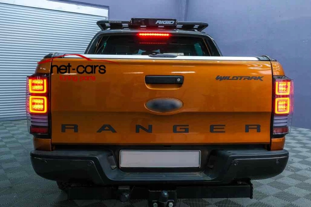 фото №16, Лампы задние ford ranger 12-18 full led neon динамический чёрные black