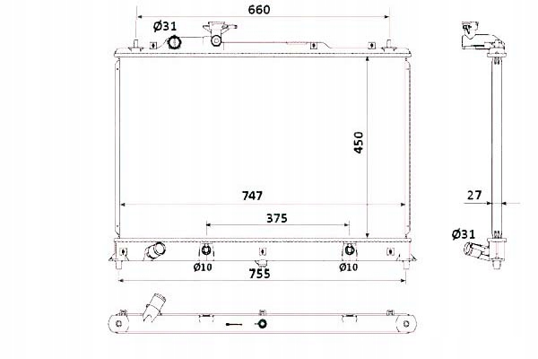 Купить Nrf радиатор mazda cx-7 2.3 mzr disi turbo /autom