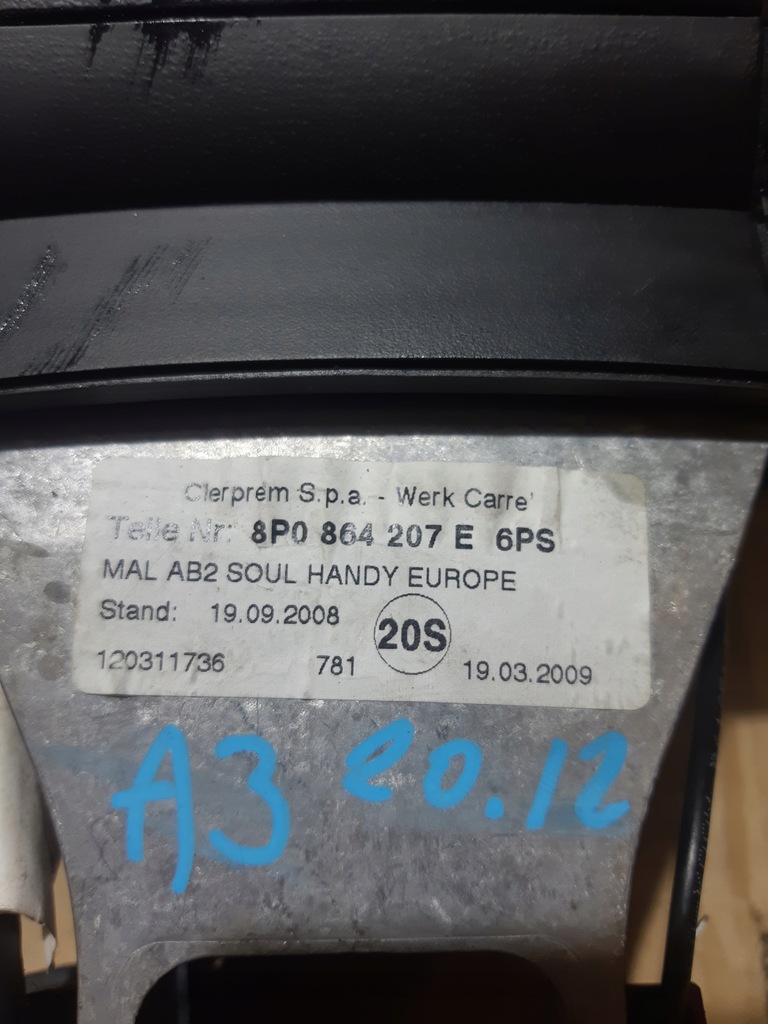 фото №8, Audi a3 8p lift подлокотник средний материал 8p0864207e