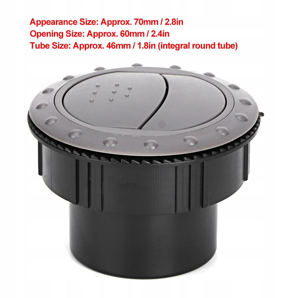 фото №3, Вихід повітря дифузор fi 60mm замикається szary