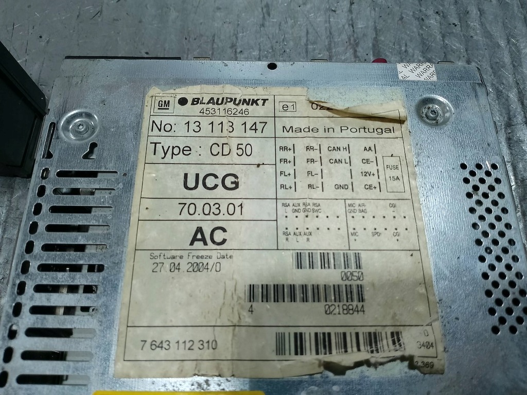 фото №7, Радио cd opel signum 13113147ac 453116246