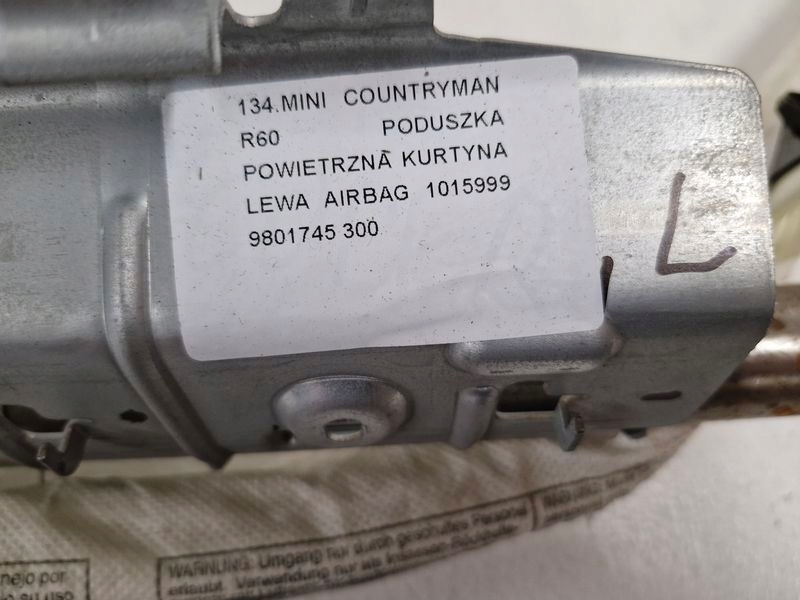 фото №7, Mini countryman r60 шторка безпеки подушка безпеки ліва подушка повітряна 1015999 9801745