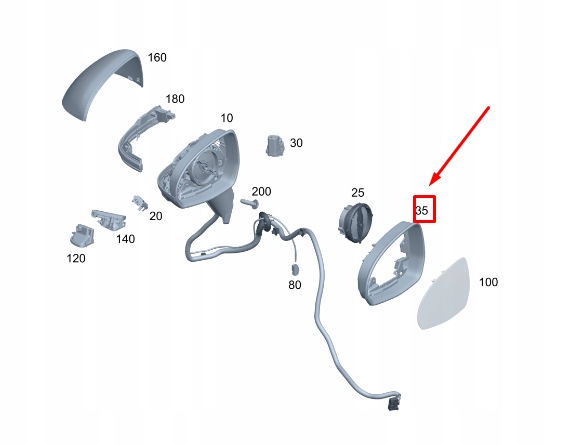 Купить Mercedes-benz eqs v297 рама зеркало правого a0998112002