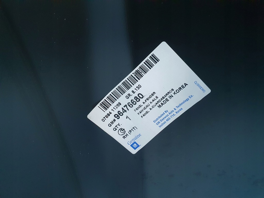 фото №7, Крыло chevrolet aveo правый перед 03- новый