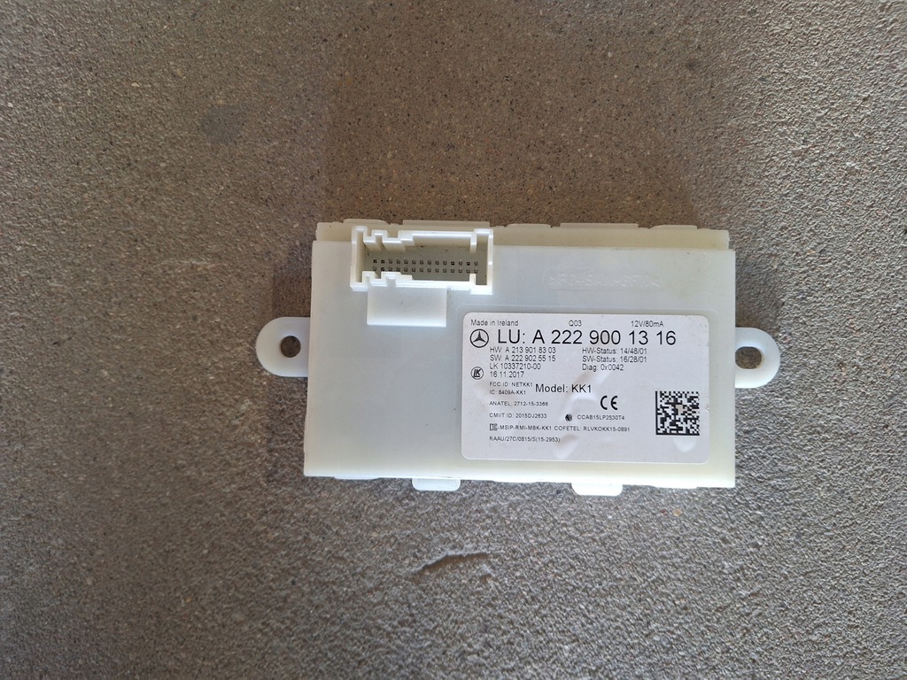 фото №1, Модуль блок управления keyless mercedes w222 a2229001316